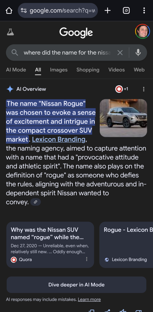Rogue thoughts from the web. The Nissan Rogue & a bad boy pirate is adored. 