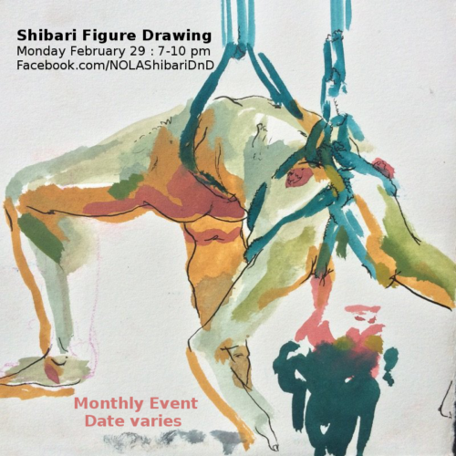 2016-02 - NOLA - shibari figure drawing - nola Feb 2016